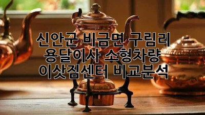 신안군 비금면 구림리 용달이사: 소형차량 이삿짐센터 비교분석